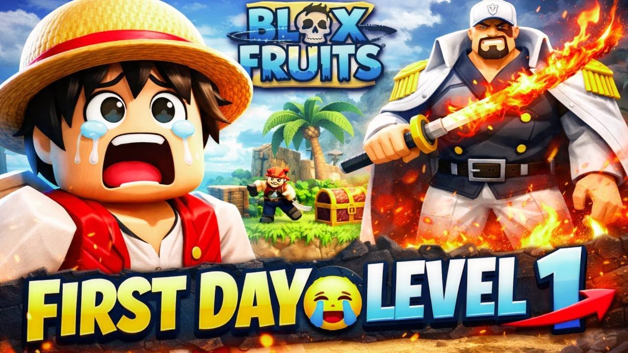 My First Day in Blox Fruits 😭🔥 | Road to MAX Level – Part 1