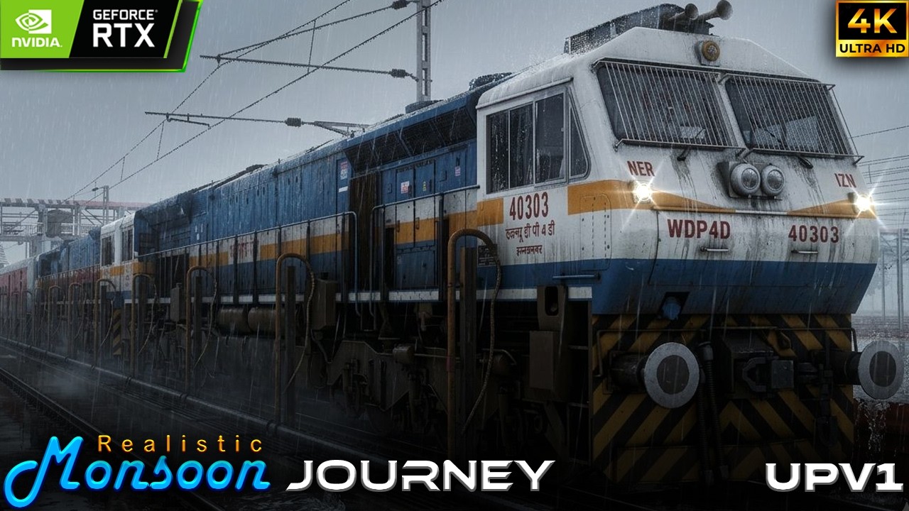 You Won&rsquo;t Believe This Is a Game 😱 | 4K Realistic Rain Train Simulation |#indianrailways #railworks