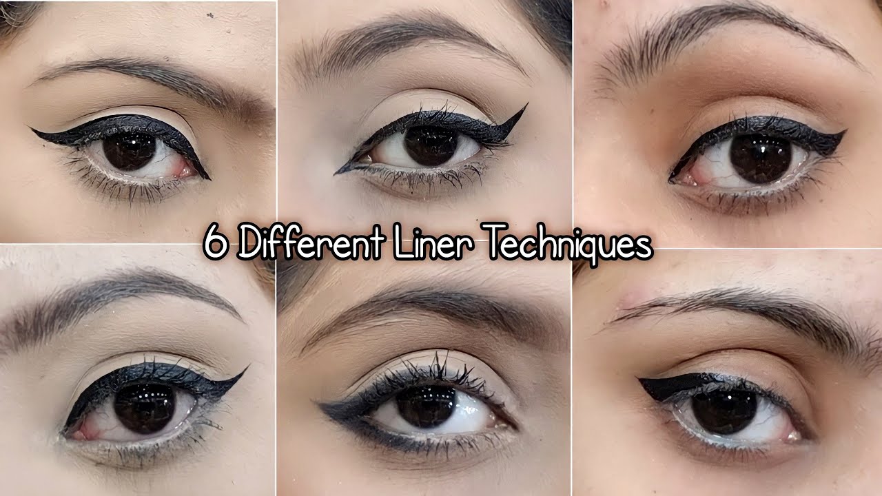 6 Different Eyeliner Looks | EASY Eyeliner Tutorial for Beginners | How to do eyeliner!!!