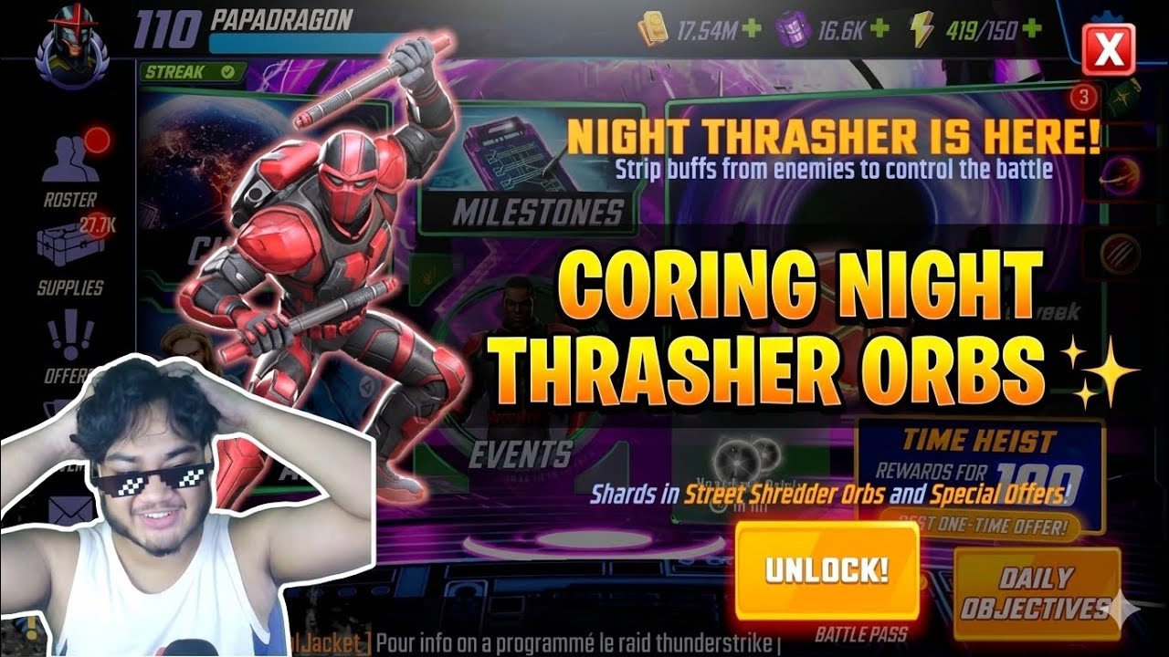 TRICK ‼️ TO OPEN NIGHT THARASHER ORBS  NEW DARING WARRIORS | MARVELSTRIKEFORCE 🍿