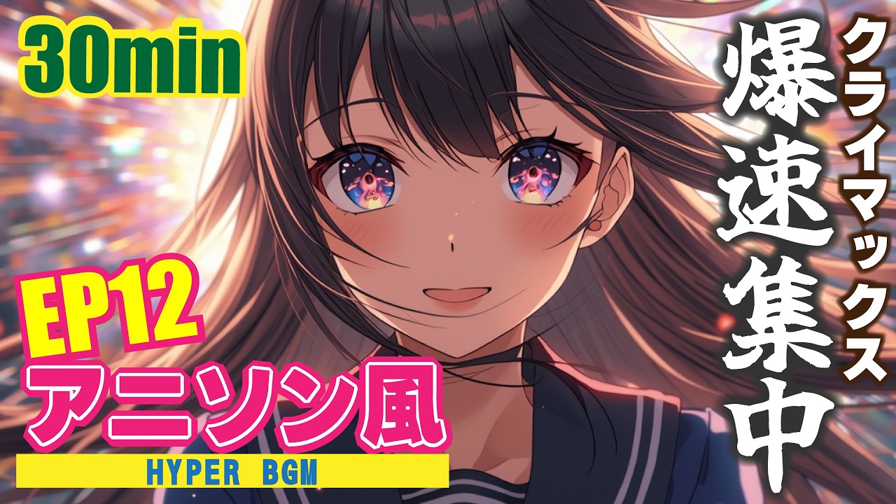【作業用BGM】アニソン風 HYPER BGM - EP12 | 30分リピートで爆速集中！ (Animative Groove)