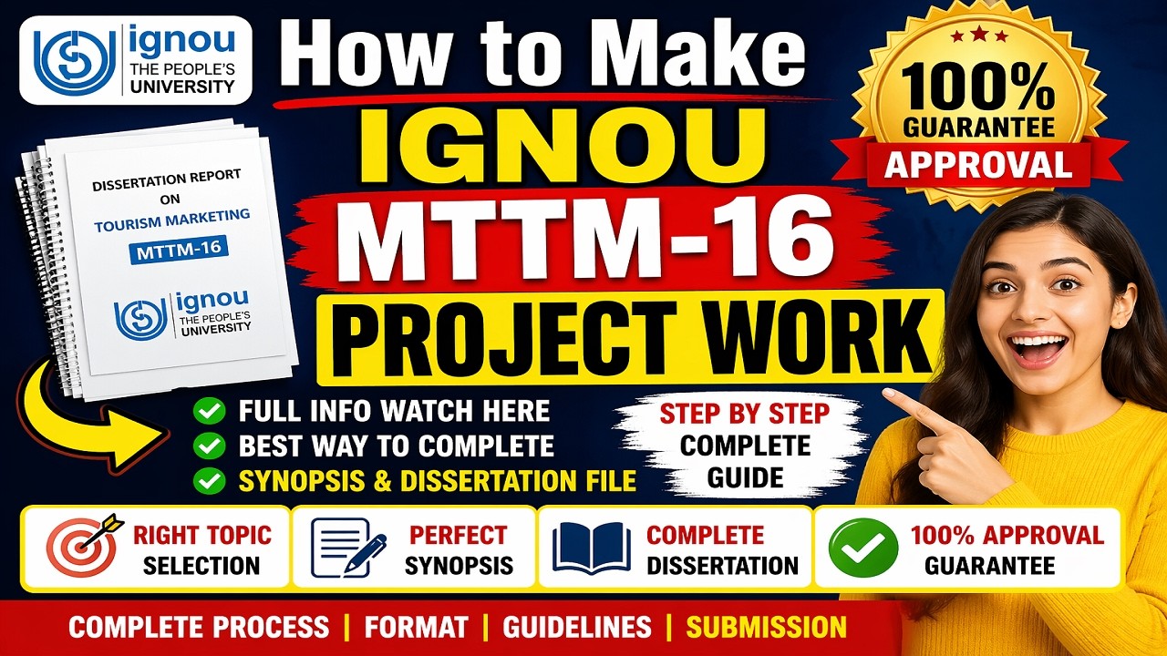 MTTM 16 dissertation | How to Make ignou mttm 16 project 2026 | mttm 16 project kaise banayen