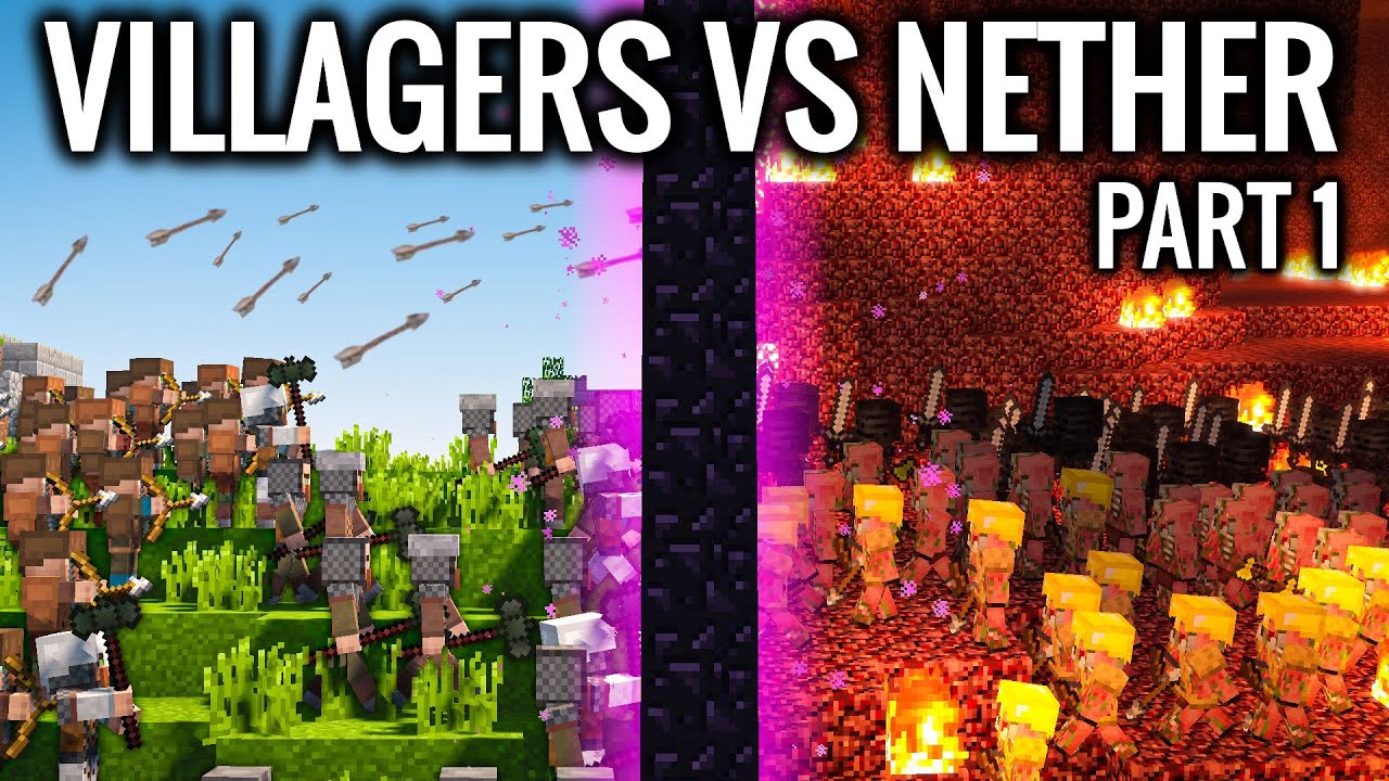Minecraft — ЖИТЕЛИ ДЕРЕВНИ ПРОТИВ НЕТЕРА | Часть 1