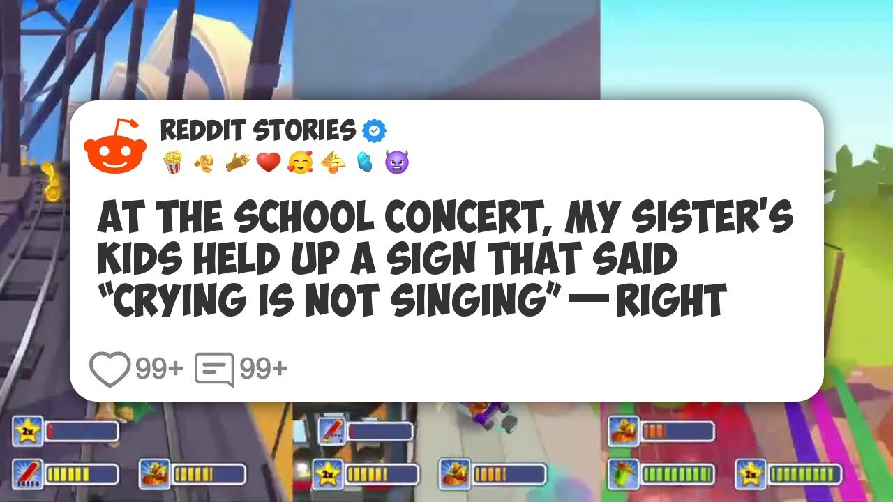 At The School Concert, My Sister’s Kids Held Up A Sign That Said “Crying Is Not #reddit 