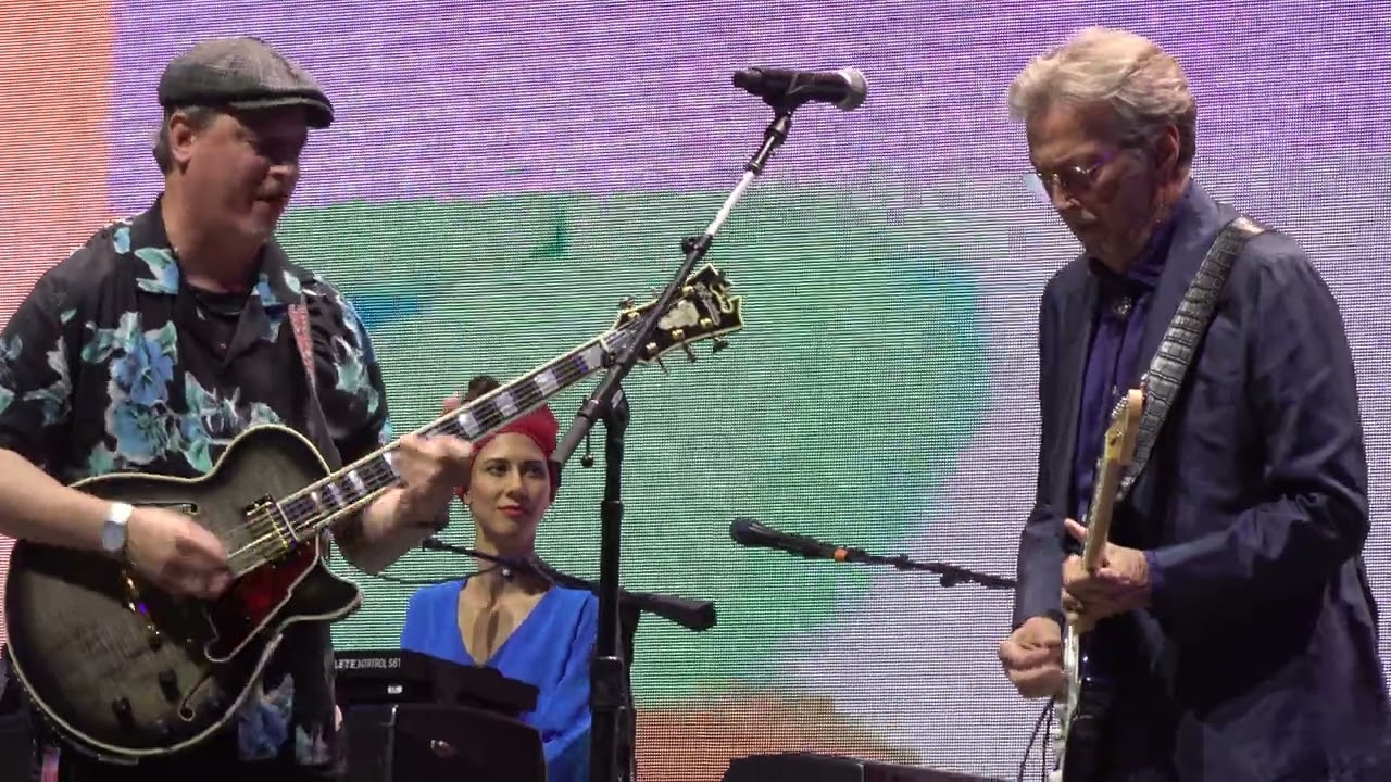 Kurt Rosenwinkel and Eric Clapton perform at 2023 Crossroads