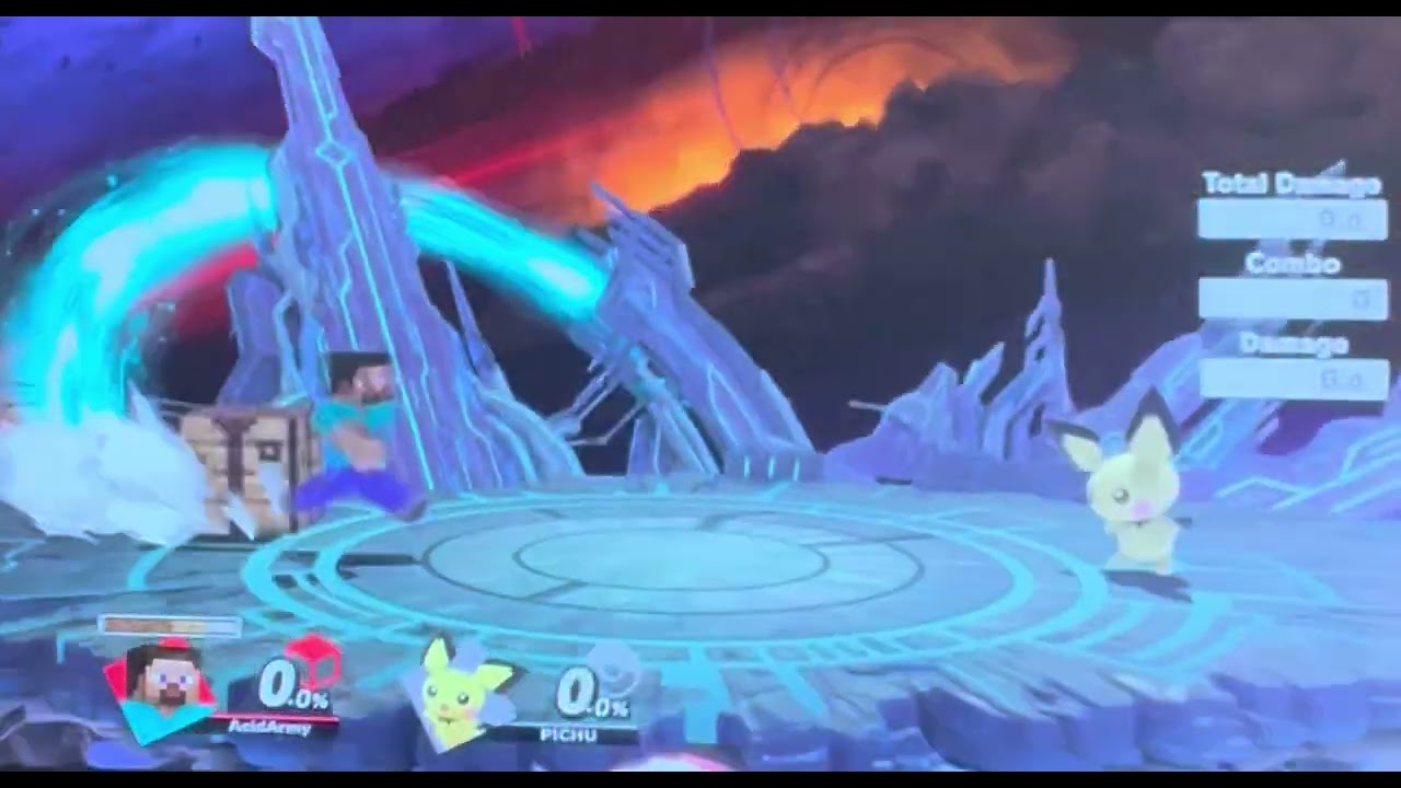 [SSBU] Steve&rsquo;s ladder loops on Pichu