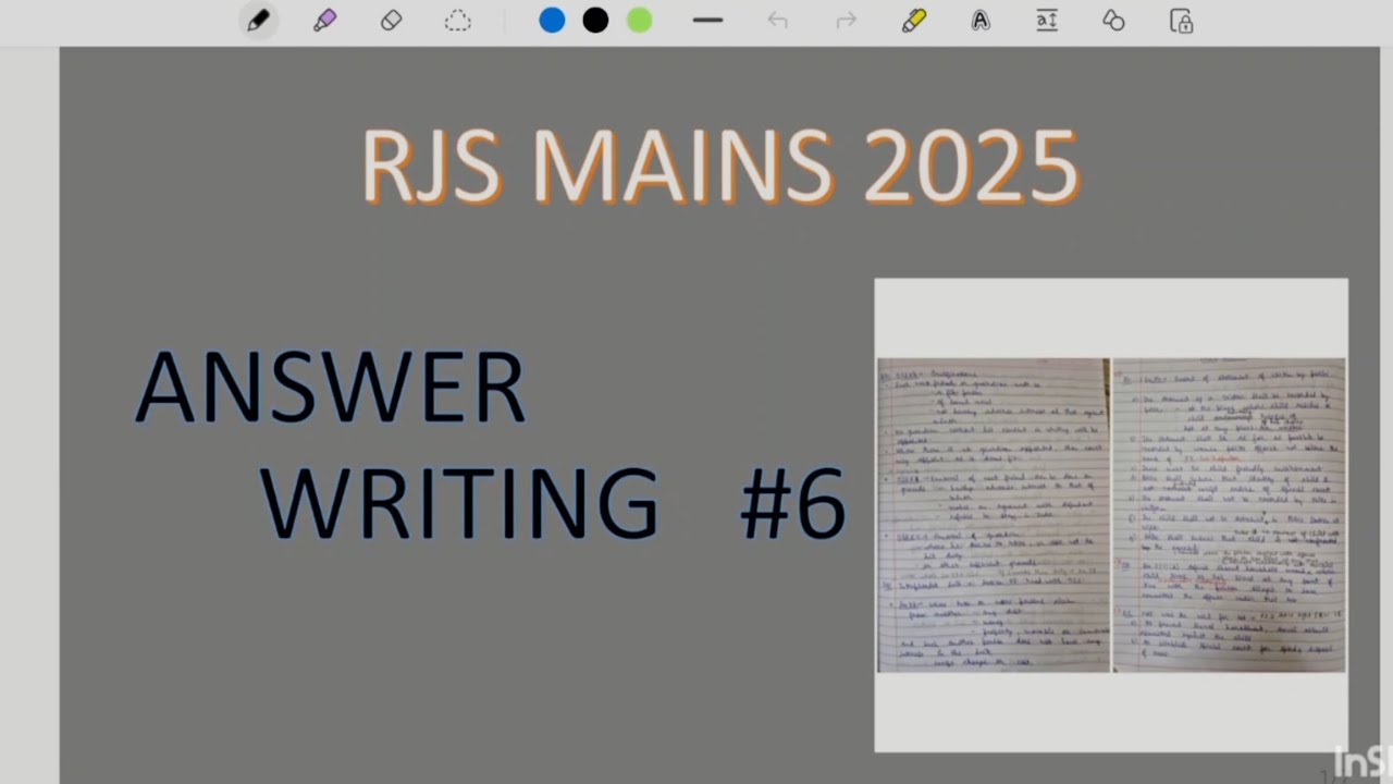 RJS Mains 2025 Answer writing #6|Answer writing for RJS 2025 