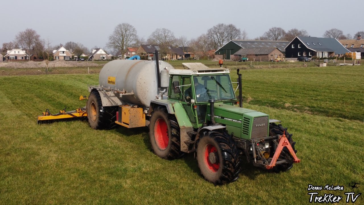 Slurry injection | Fendt 612 LSA-E  + Veenhuis | Mest injecteren | Achterveld