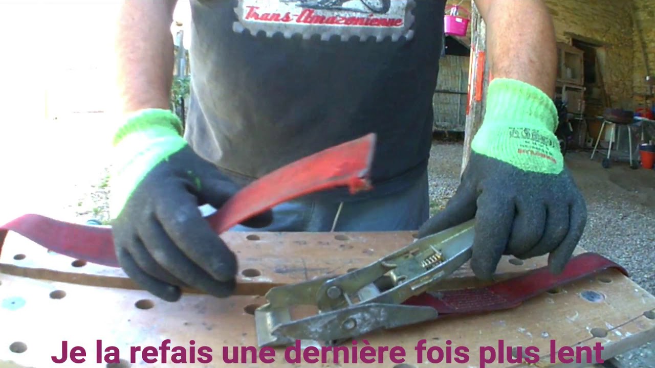 Comment assembler une sangle d'arrimage sans cliquet....!
