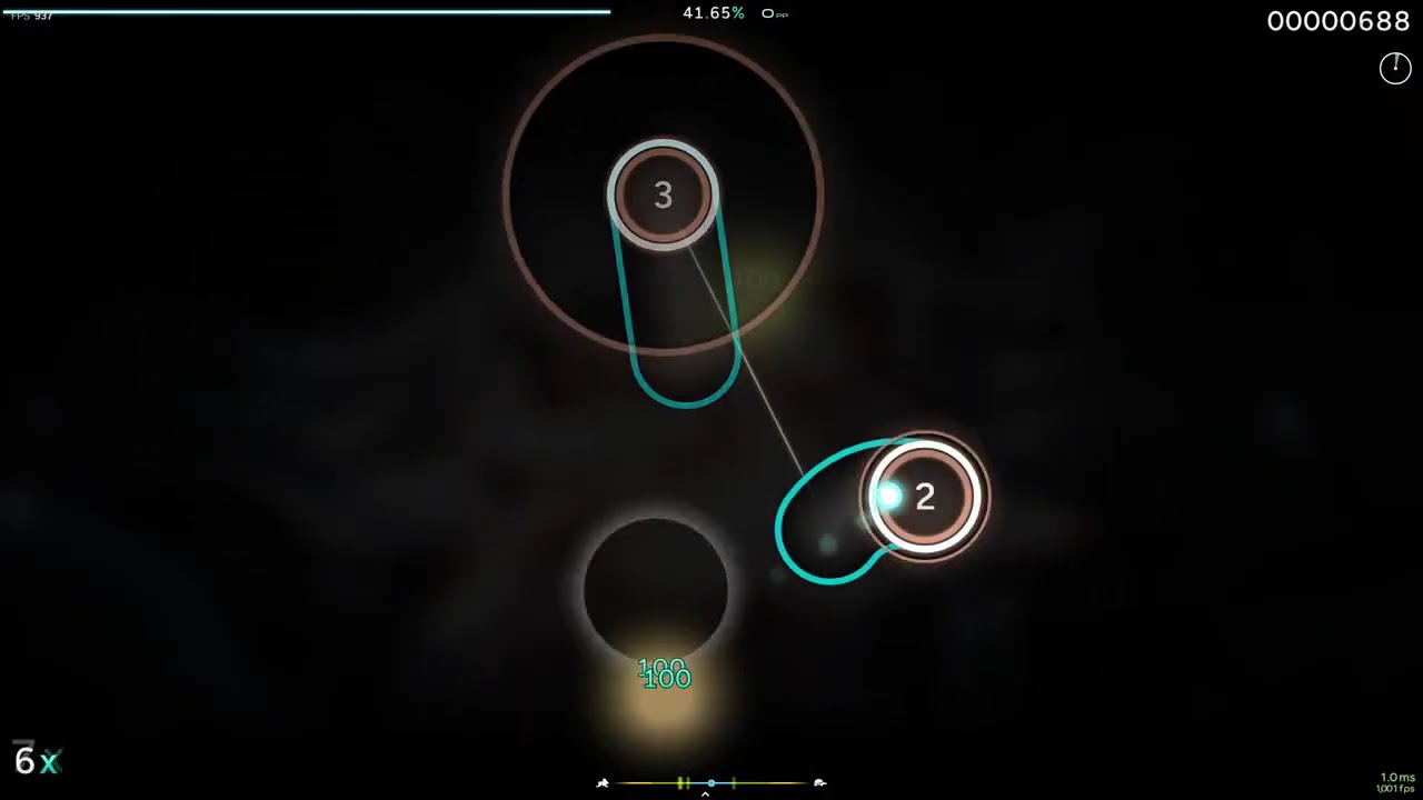Osu new skins + trying to hit 90% hit acc