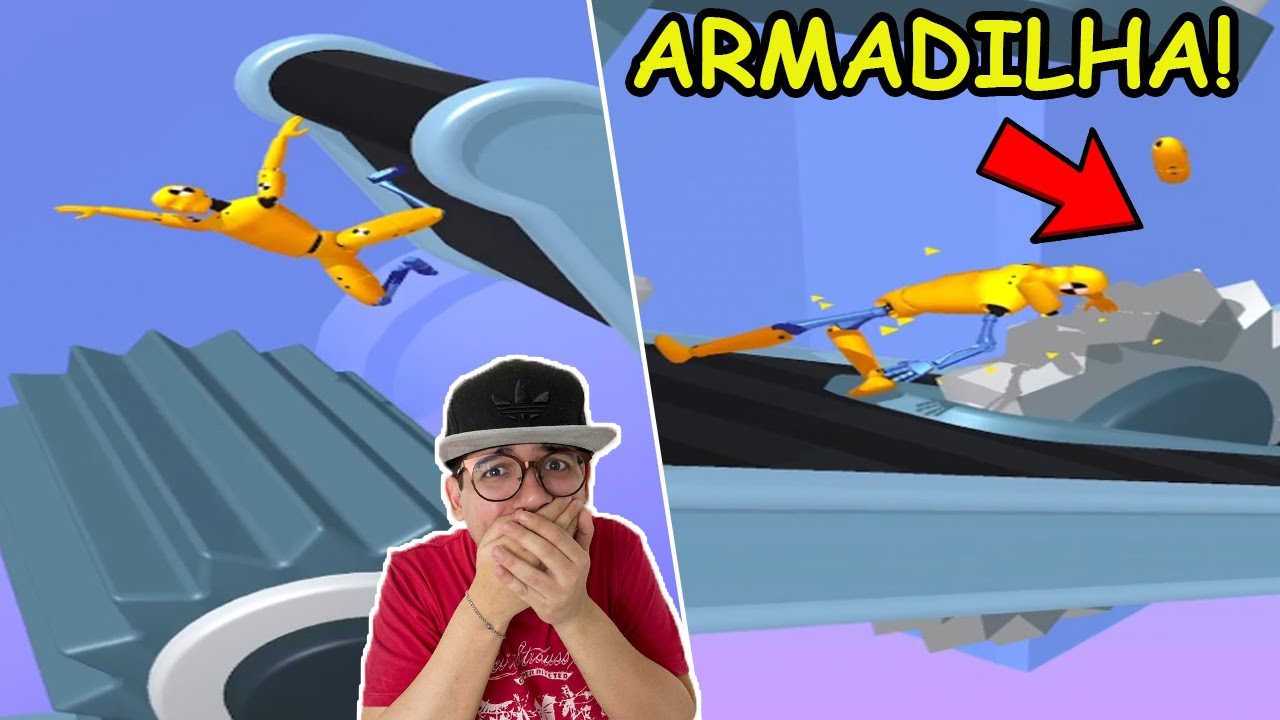 NÃO DEIXE O ROBÔ DE BORRACHA SER ESMAGADO NAS ARMADILHAS!! - Human Tested (jogos de celular)