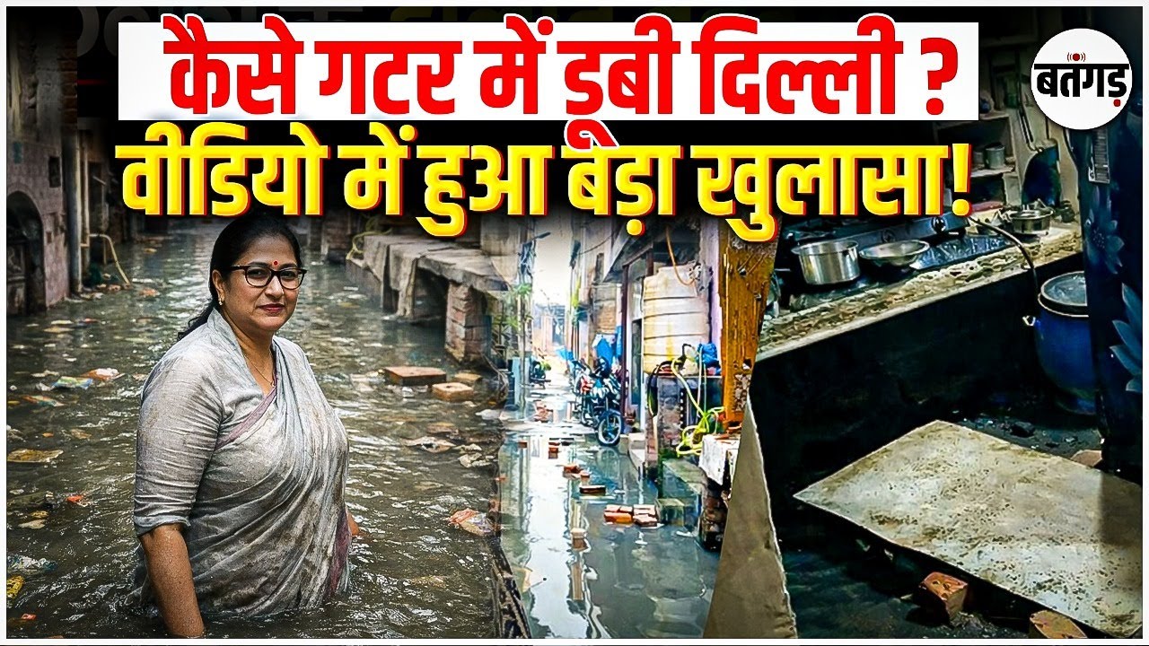कैसे गटर में डबी Delhi ? | Viral हो रहे वीडियो का हुआ बेड़ा खुलासा ! कहाँ है अब रेखा गुप्ता सरकार ?