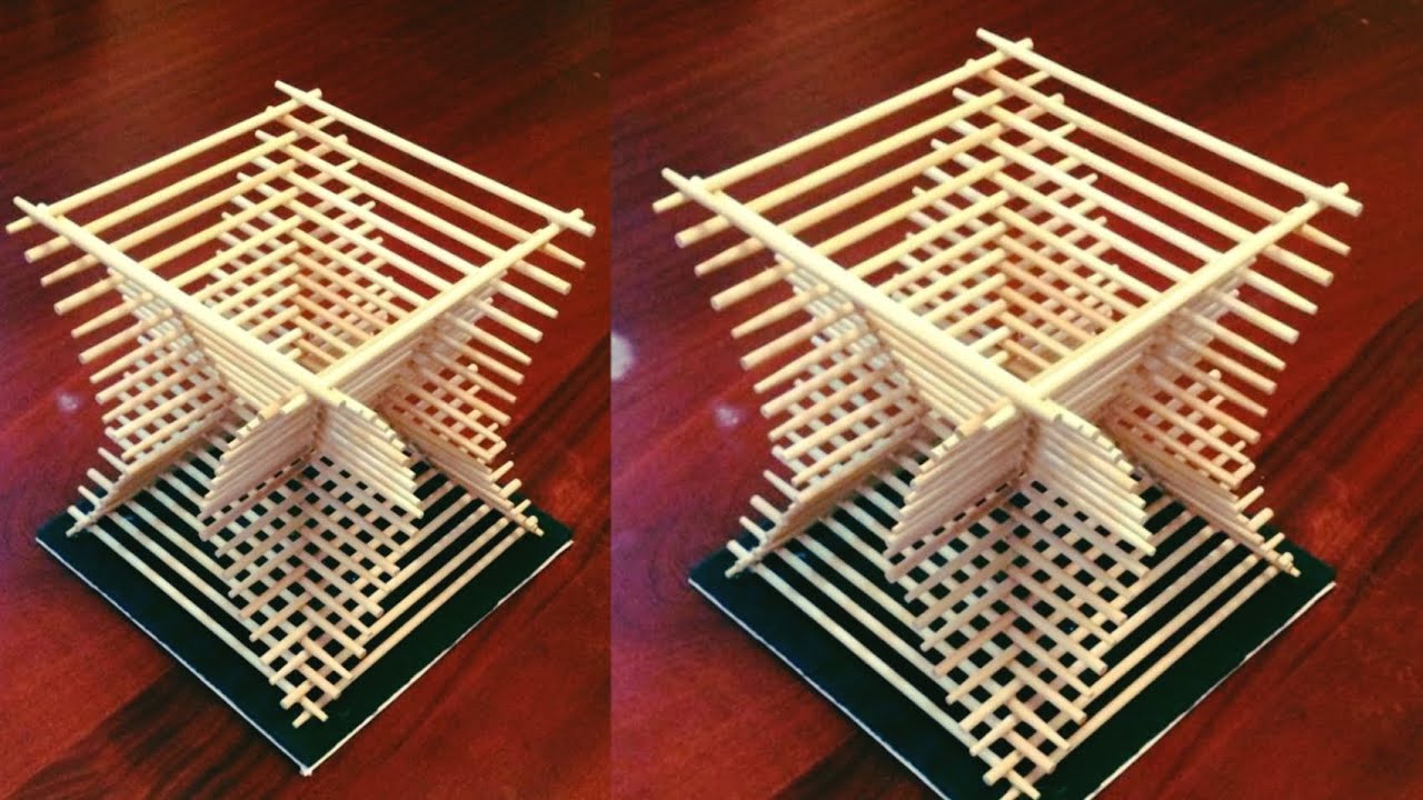 How to make flower vase with popsicle sticks | DIY Flower vase | Bamboo Sticks Flower Pot Designs