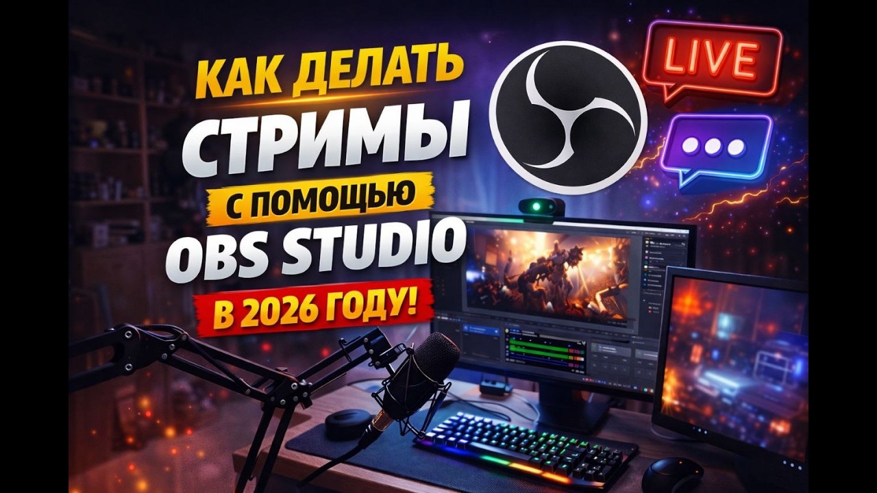 Как стримить через OBS Studio в 2026 году: Полный гайд для начинающих!