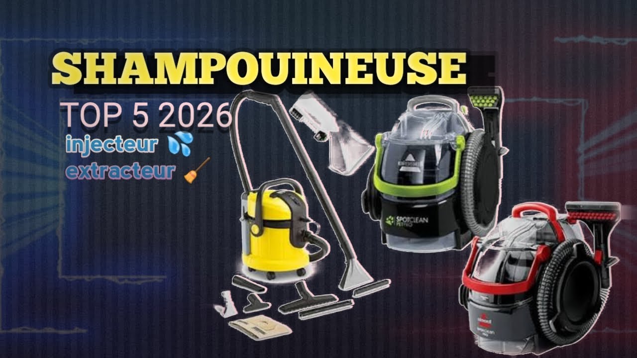 Comparatif Shampouineuse Avec Injecteur Extracteur Sur Amazon 2026 (Nettoyage Canape/Tapis/voiture)