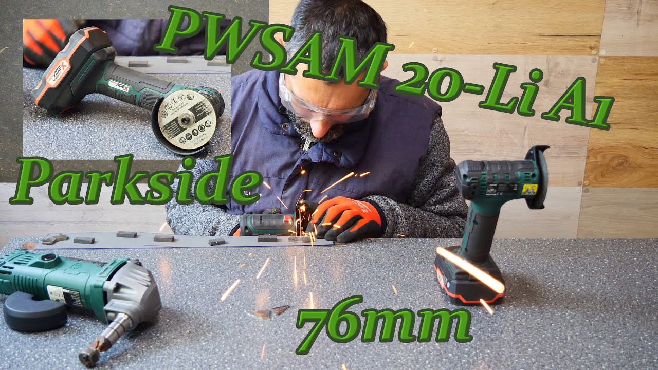 Parkside PWSAM 20-Li A1  76 mm-es sarokcsiszoló bemutatása ( Lidl , Grizzly ) unboxing
