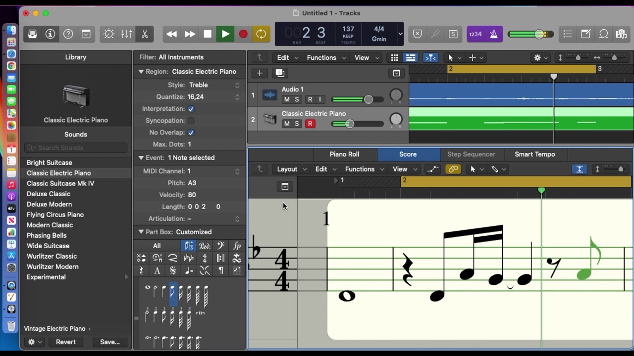 transcribing using Logic Pro X 10 6