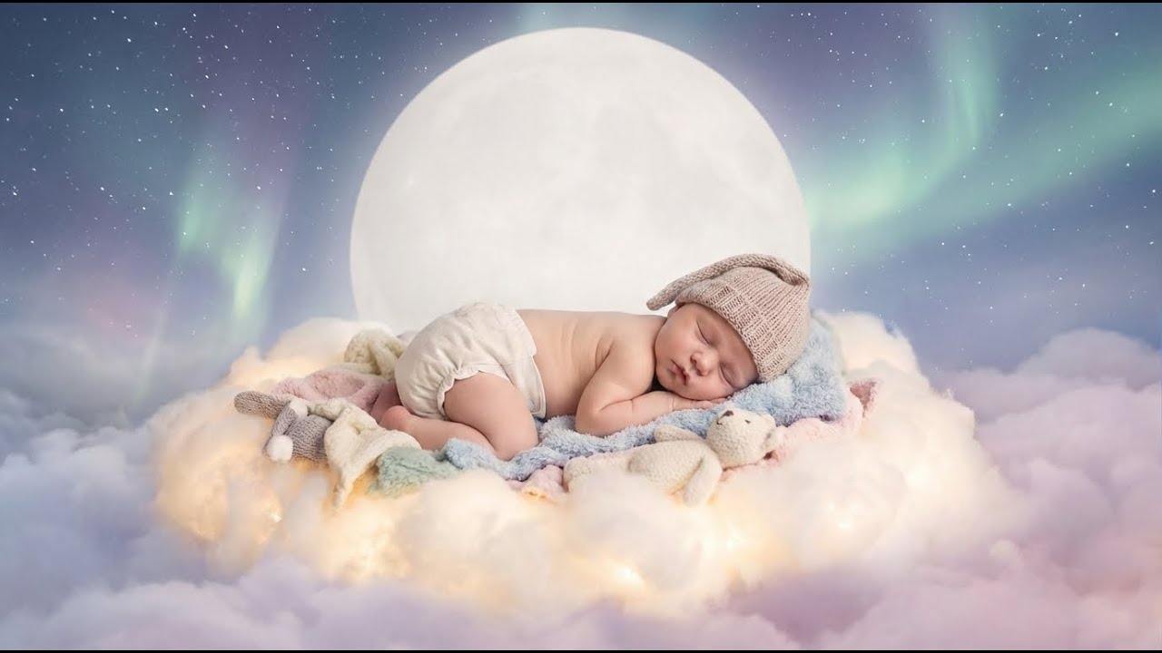 Baby Sleep Music 🌙 Fall Asleep in 3 Minutes 💤 Moonlight Dreams Lullaby Stop Crying Fast