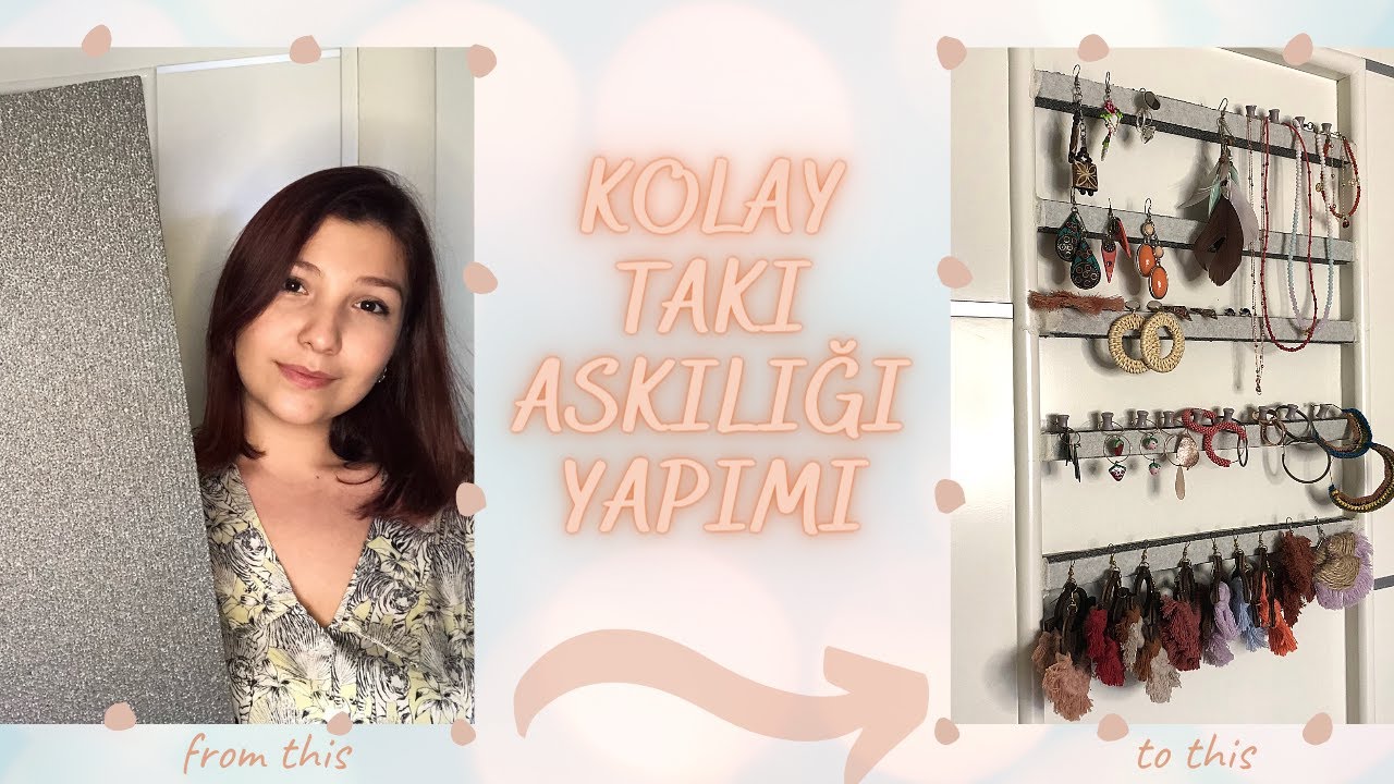 Kolay Takı Askılığı Yapımı | Easy Hanging Jewelry Holder | DIY | Kendin yap