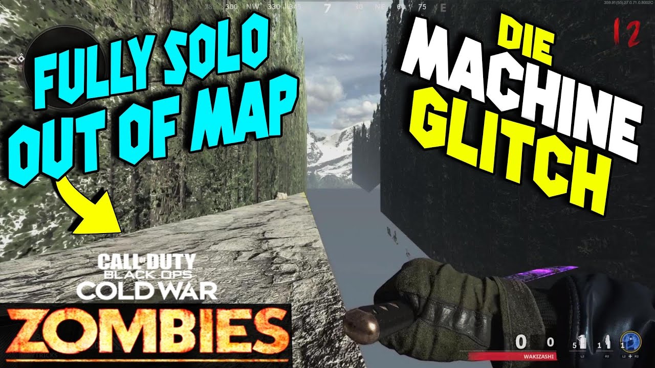 Cold War Zombie Glitches: Fully SOLO Out of Map Glitch ZOMBIES Die Machine