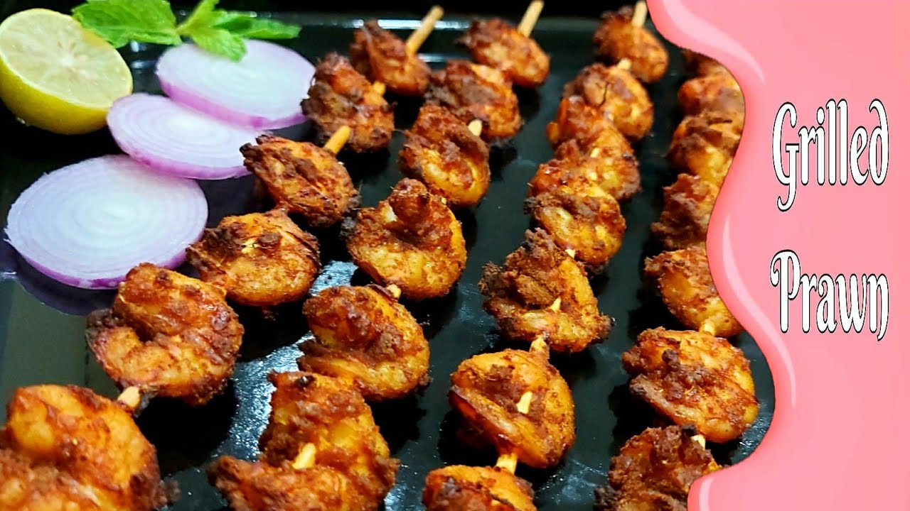 Grilled prawns in tamil/Tandoori prawn recipe/OTG oven/Shrimp recipes
