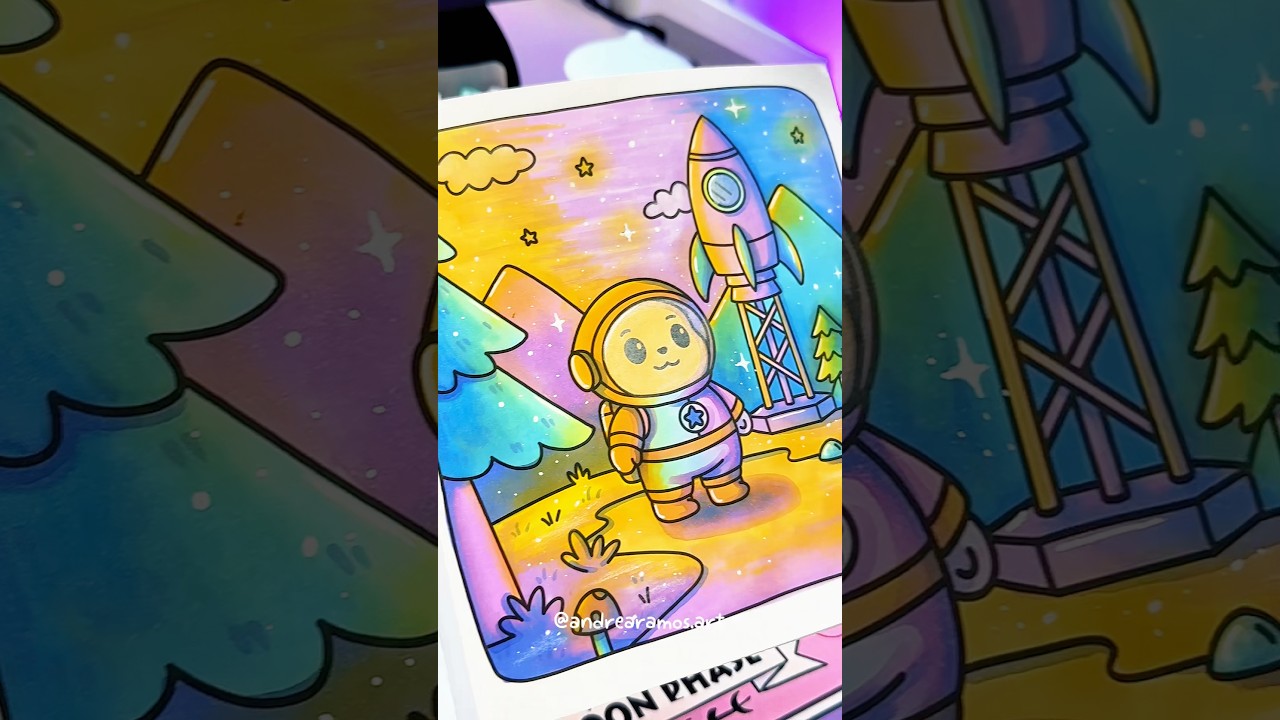 Colorindo Aventuras no espa&ccedil;o do @johncolorindo #shorts #coloring #coloringbook #livrodecolorir