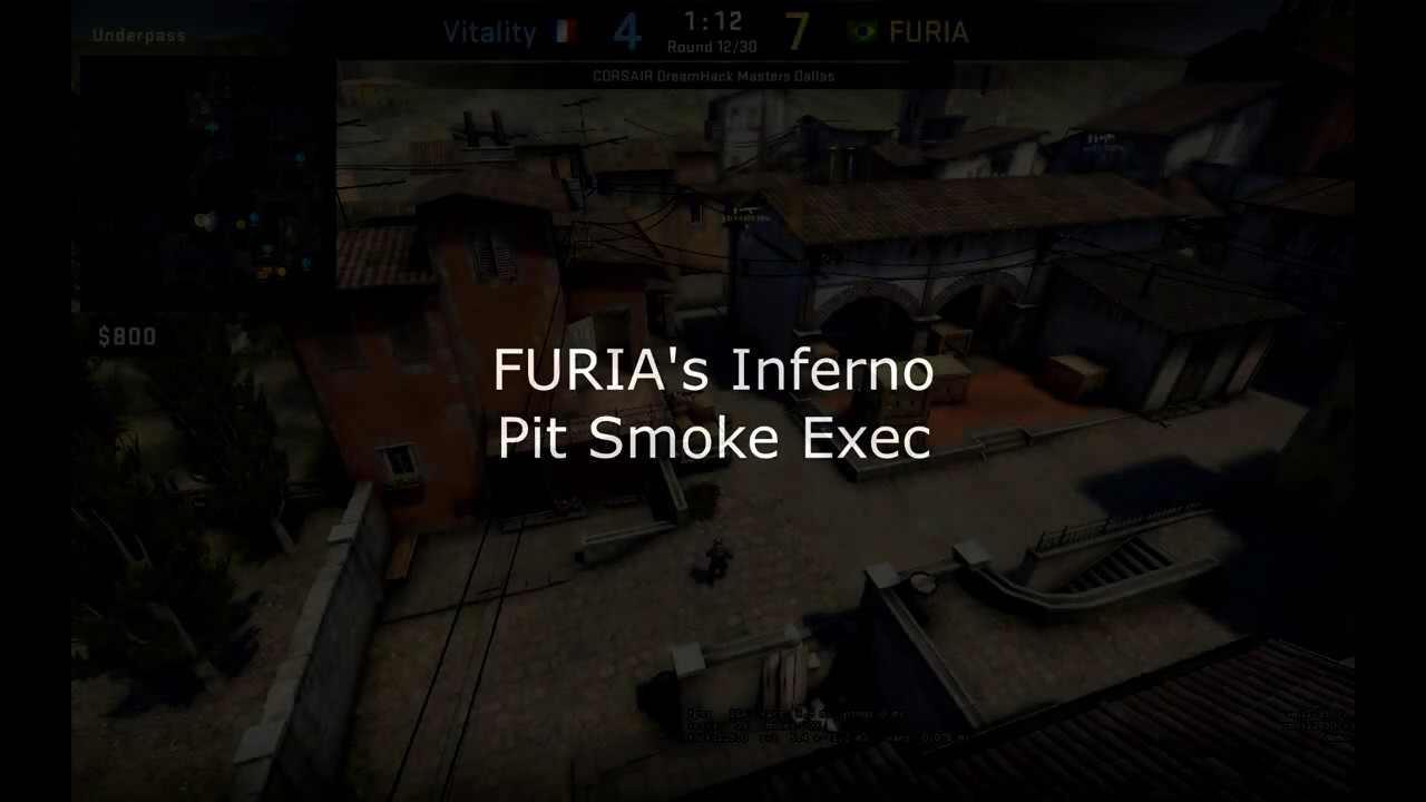CSGO - FURIA Inferno Pit Smokes Exec - Strategy Breakdown