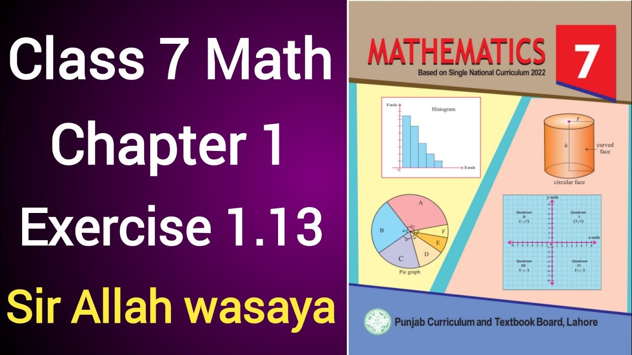 Class 7 Math New Book Chapter 1 Exercise 1.13 | Class 7 Math New Book Unit 1 Exercise 1.13