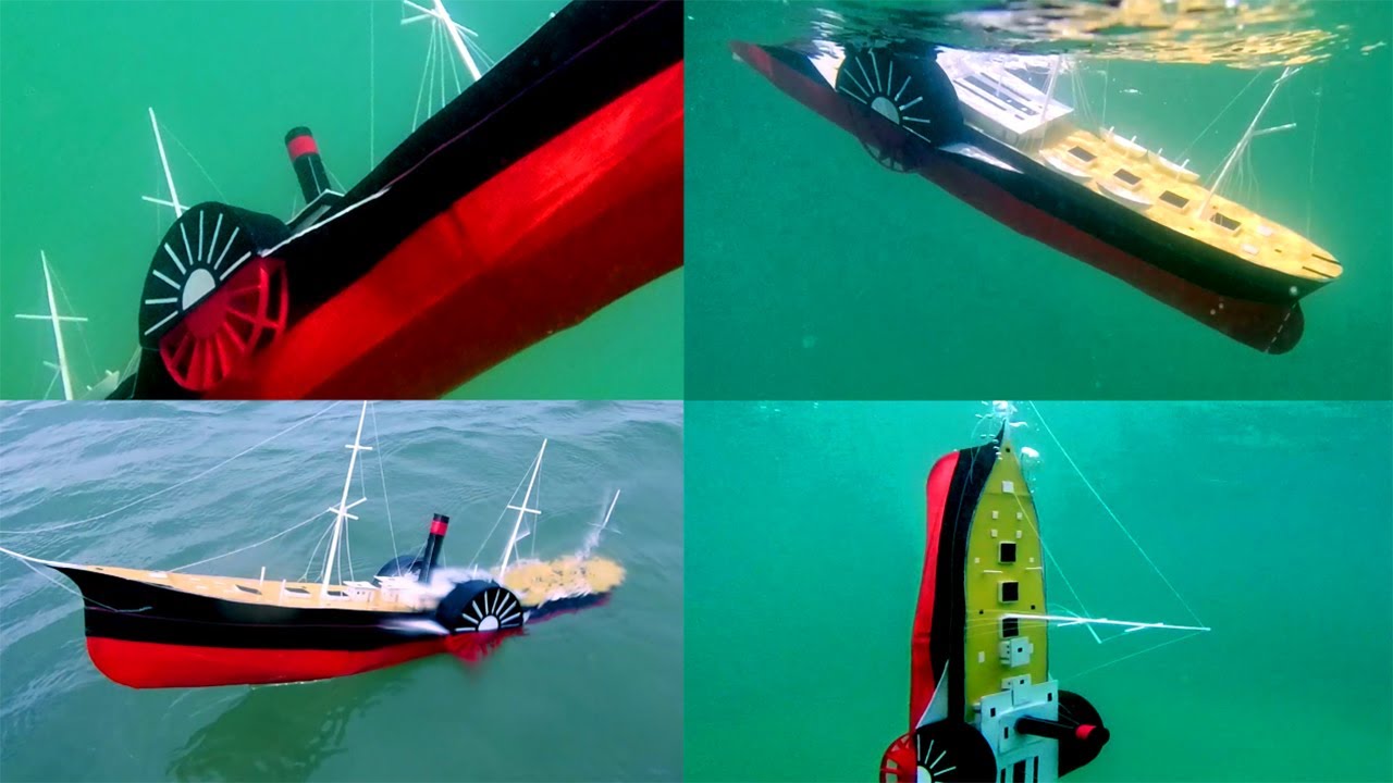 Cardboard Ship Sinking, Paddle Steamer Central America Sinks Due to Severe Storm