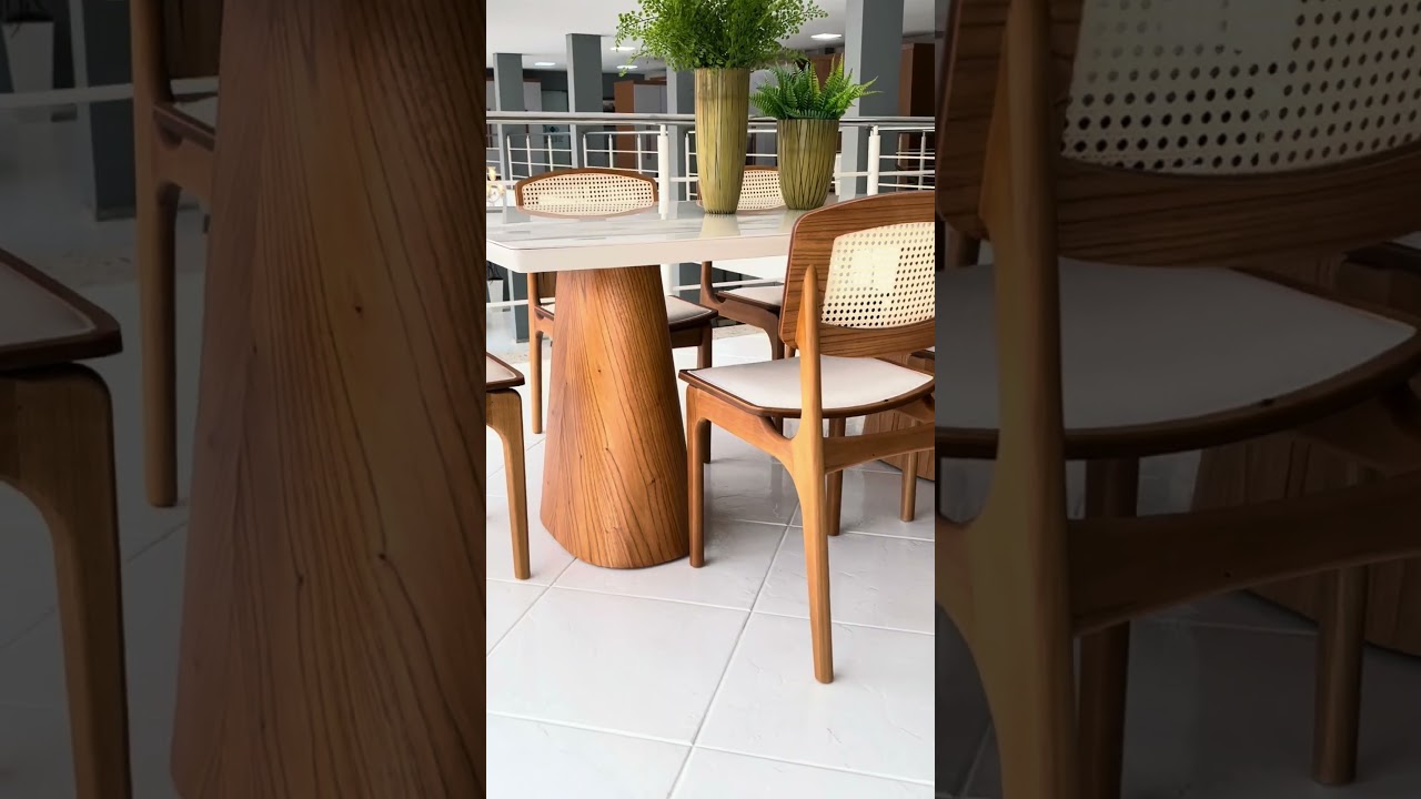Sala de Jantar Mesa Noronha com 8 Cadeiras Malta | Moderna Mob&iacute;lia