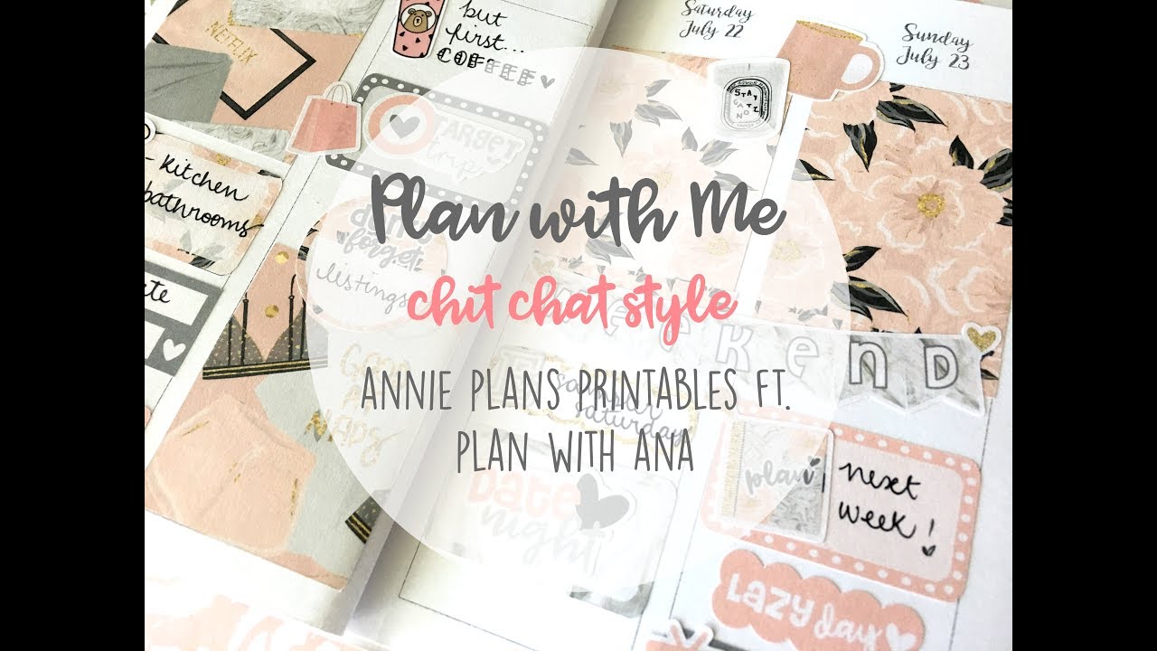PLAN WITH ME | Traveler's Notebook ft. Annie Plans Printables | Chit Chat Style
