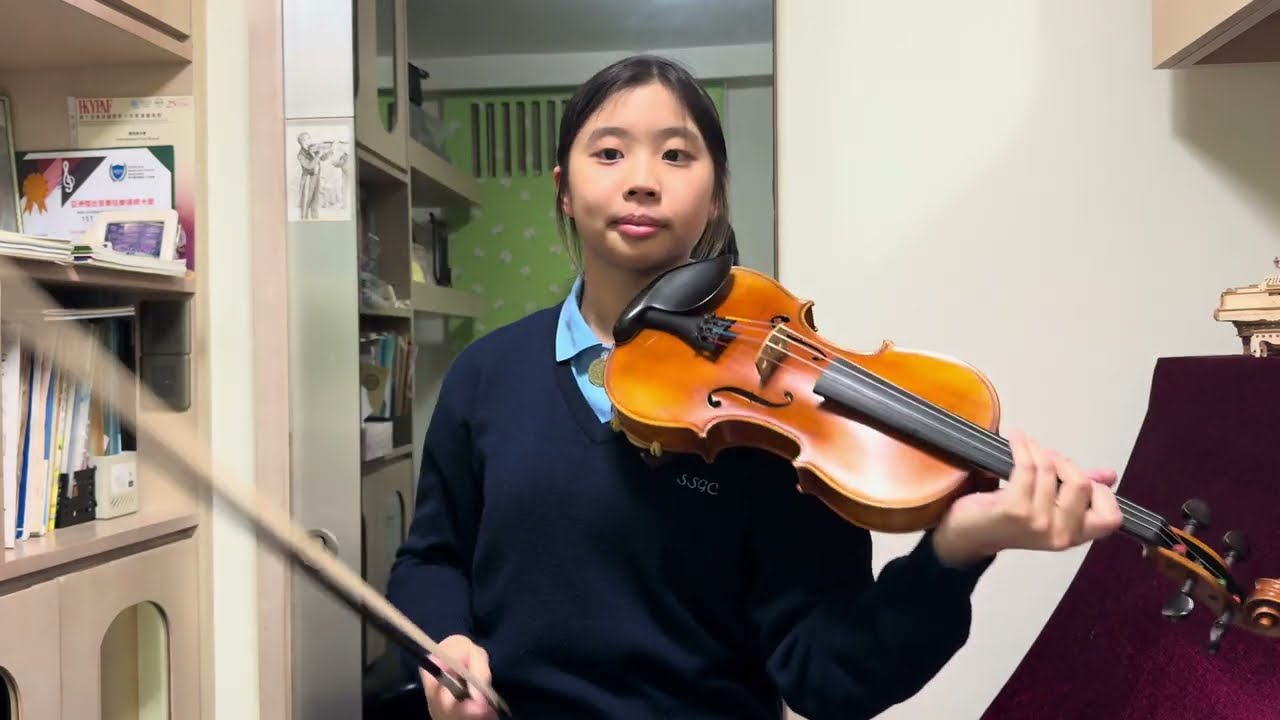 77th HKSMF Violin Grade 8, Abby Wu plays Brahms Hungarian Dance No.1, Violin only, student playing
