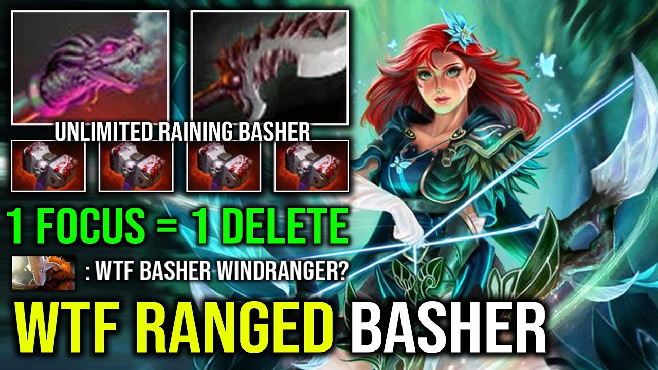 WTF RANGED BASHER Abyssal Blade + Hydra's Breath Unlimited Basher Raining Arrow Windranger Dota 2