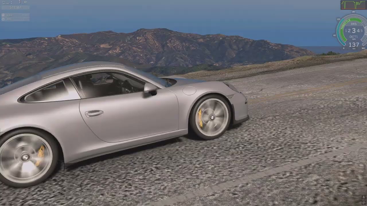 Assetto Corsa Santa Monica Mountain - The Snake - California - Porsche 911 R - H gearbox