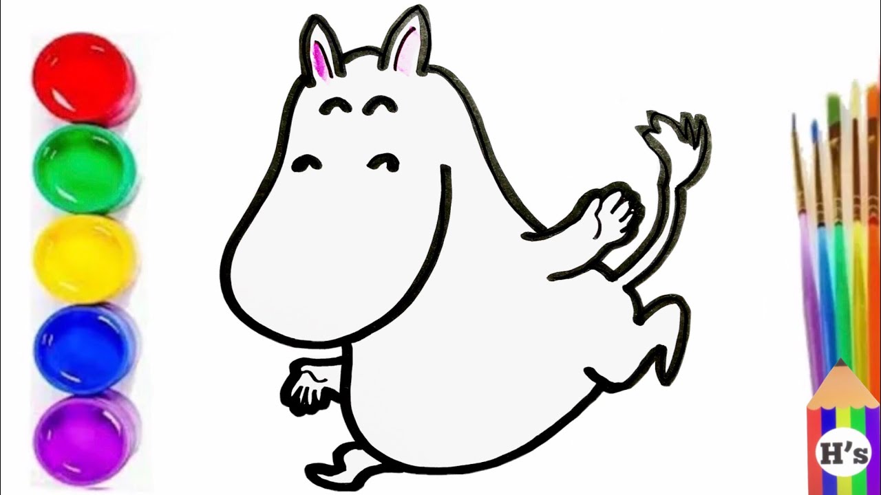 How To Draw a Cute Hippo | Bolalar uchun begemot rasm chizish | рисунок бегемота для детей