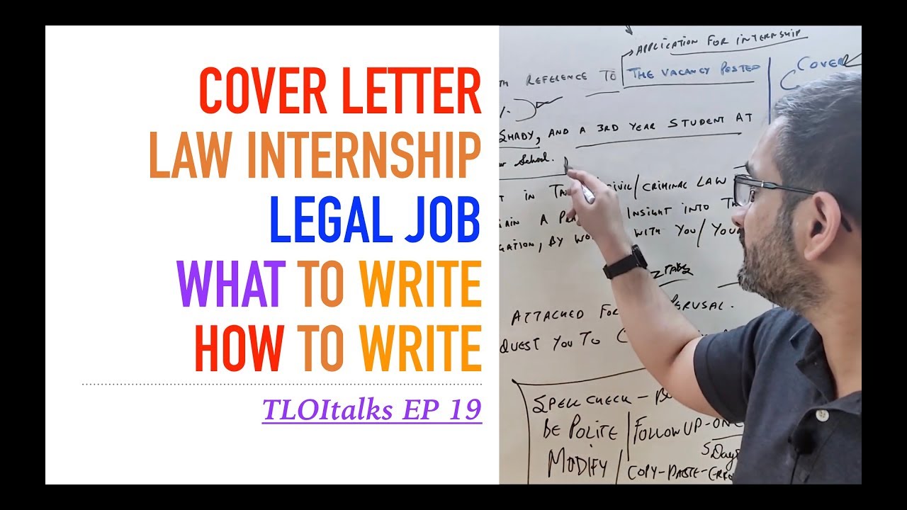 TLOItalks EP 19 | Legal Law Internships & jobs | Cover letter How To write