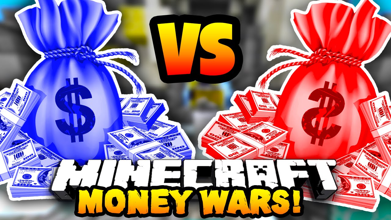 Minecraft RED VS BLUE MONEY WARS! #2 w/Preston, MrWoofless & Pete