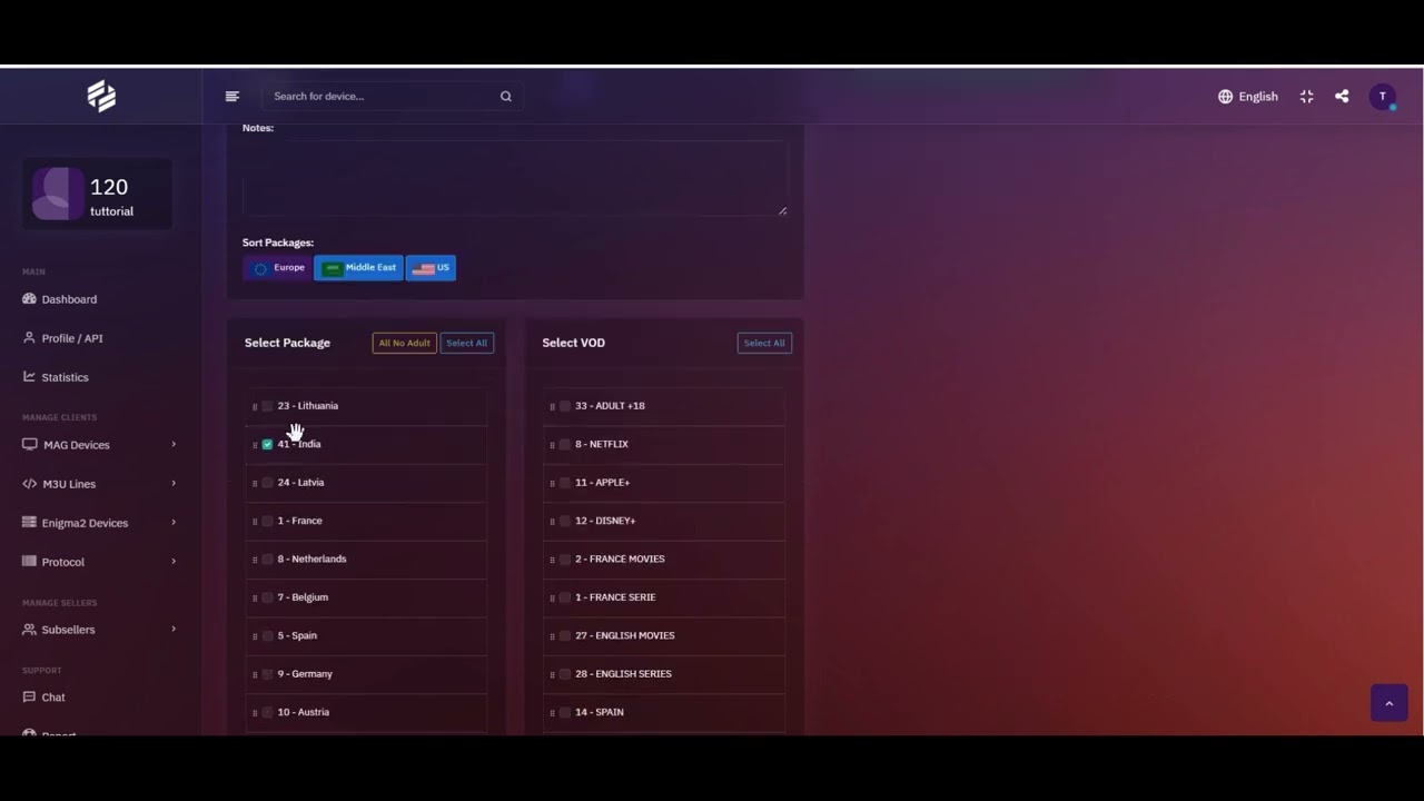 how to creat m3u line in dino iptv panel (tvpluspanel)