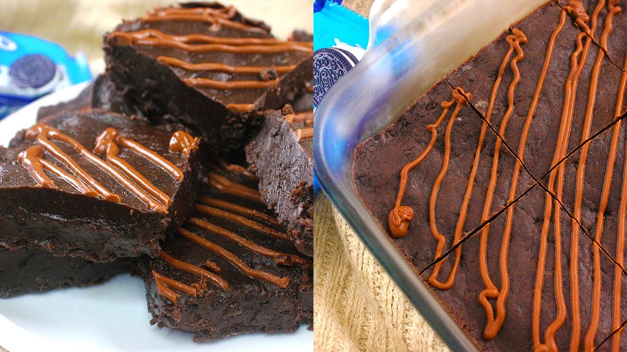 براونيز الأوريو البارد ب 3 مكونات فقط | Oreo Brownies