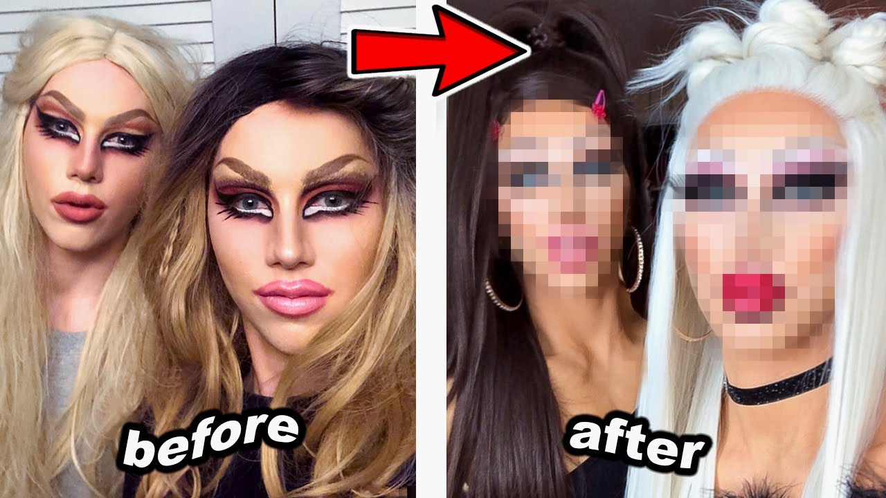 we practiced drag makeup for 6 months & this is the result (drag queen transformation) Sugar & Spice
