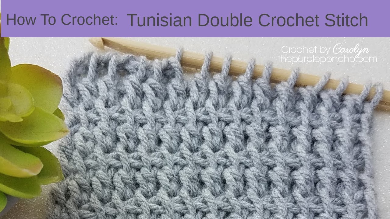 How To Crochet Tunisian Double Crochet Stitch