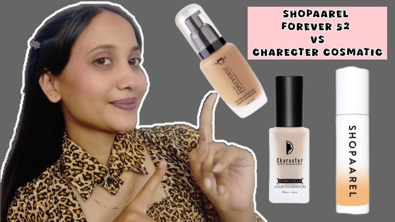 Сравнение тональных кремов SHOPAAREL и FOREVER 52 & CHARECTER Cosmatic Foundation💯✨Лучший тональн...