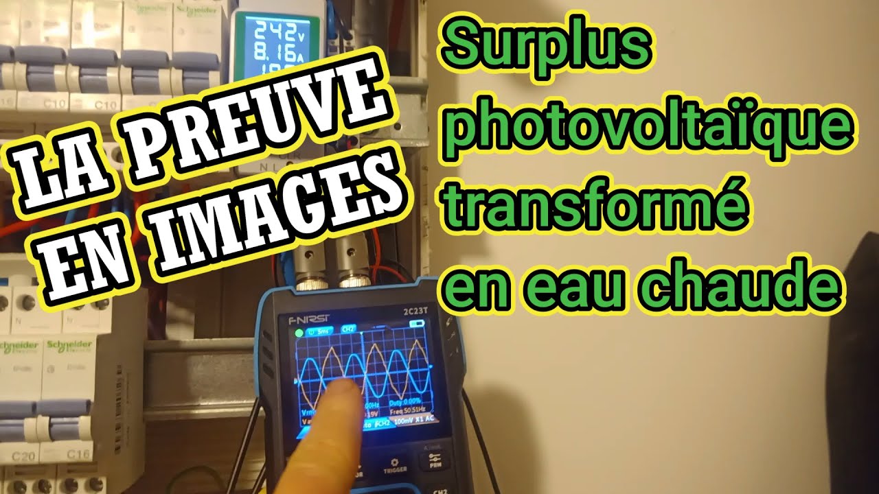 La preuve en images. Le surplus de production solaire transformé en eau chaude.