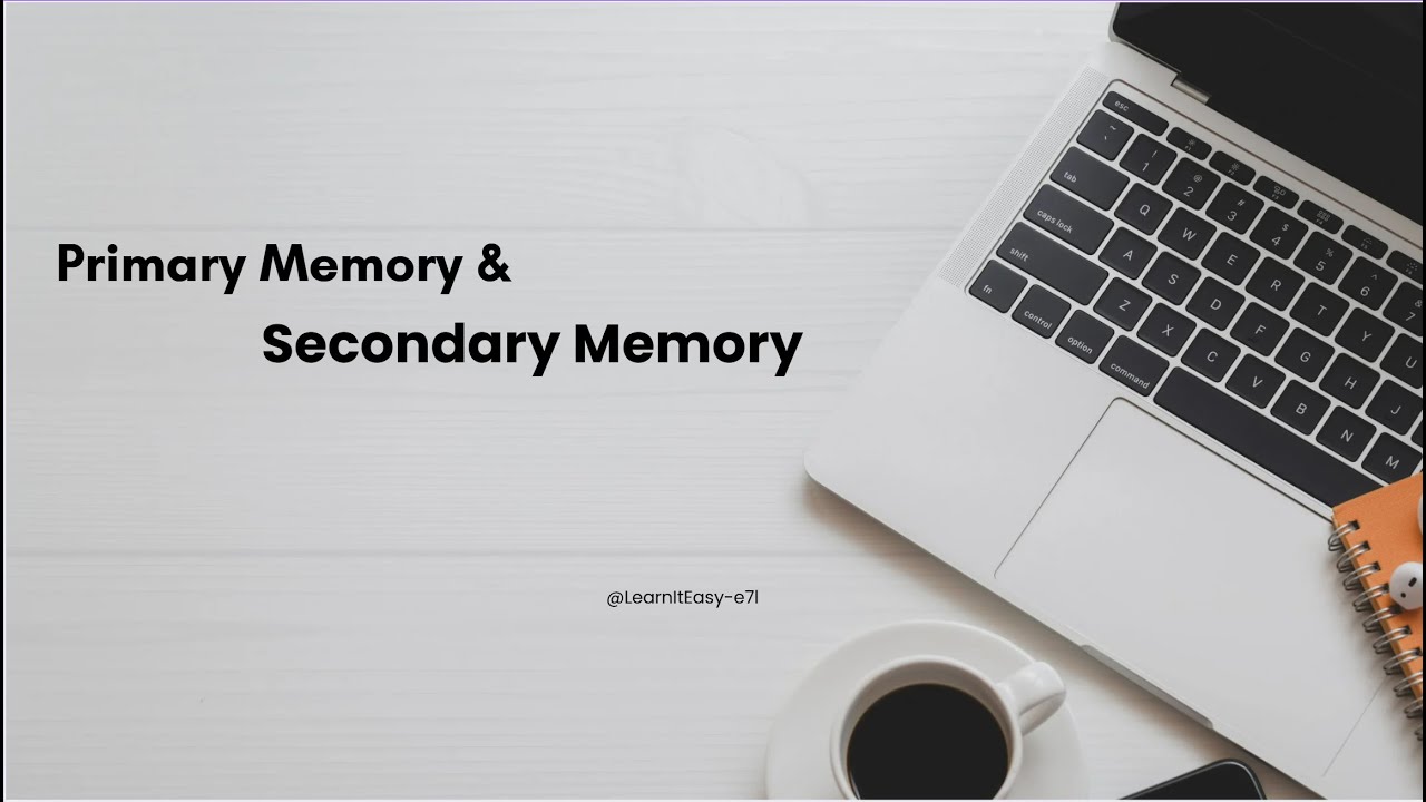 Primary and Secondary Memory Explained | Learn It Easy