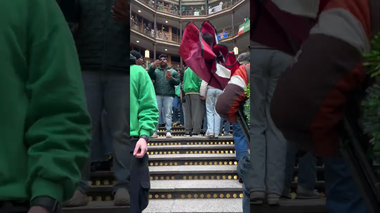 Crowds flock the Arcade in downtown Cleveland for St. Patrick’s Day