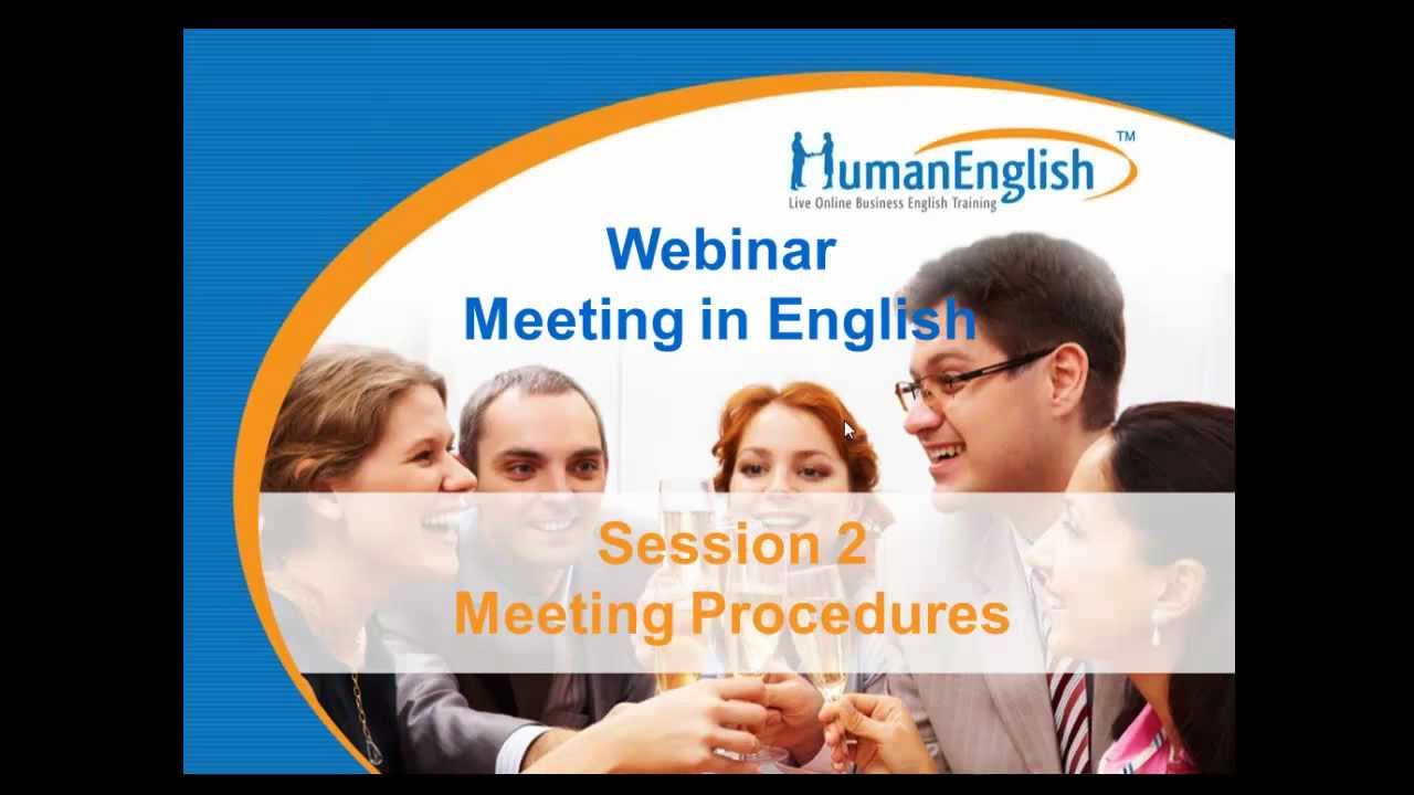 Meeting in English - Meetings Procedures