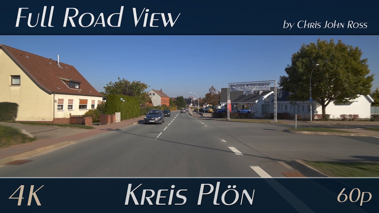 Kreis Plön, Germany: Schönkirchen, Probsteierhagen - Schönberger Landstraße, Landgraben - 4K UHD
