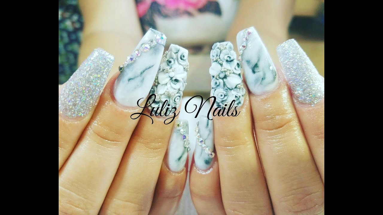 Uñas efecto mármol / how to marble nails/ luliz nails