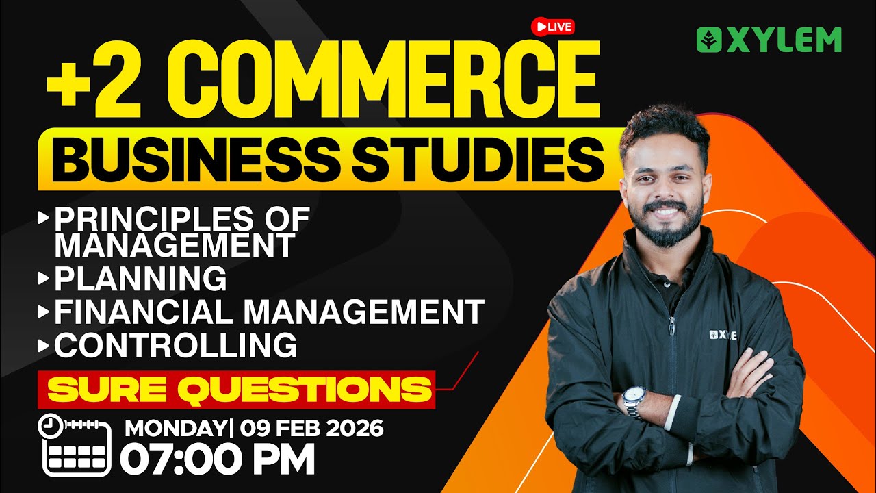Plus Two Commerce Model Exam - Business Studies | Sure Questions | Xylem Plus Two Commerce