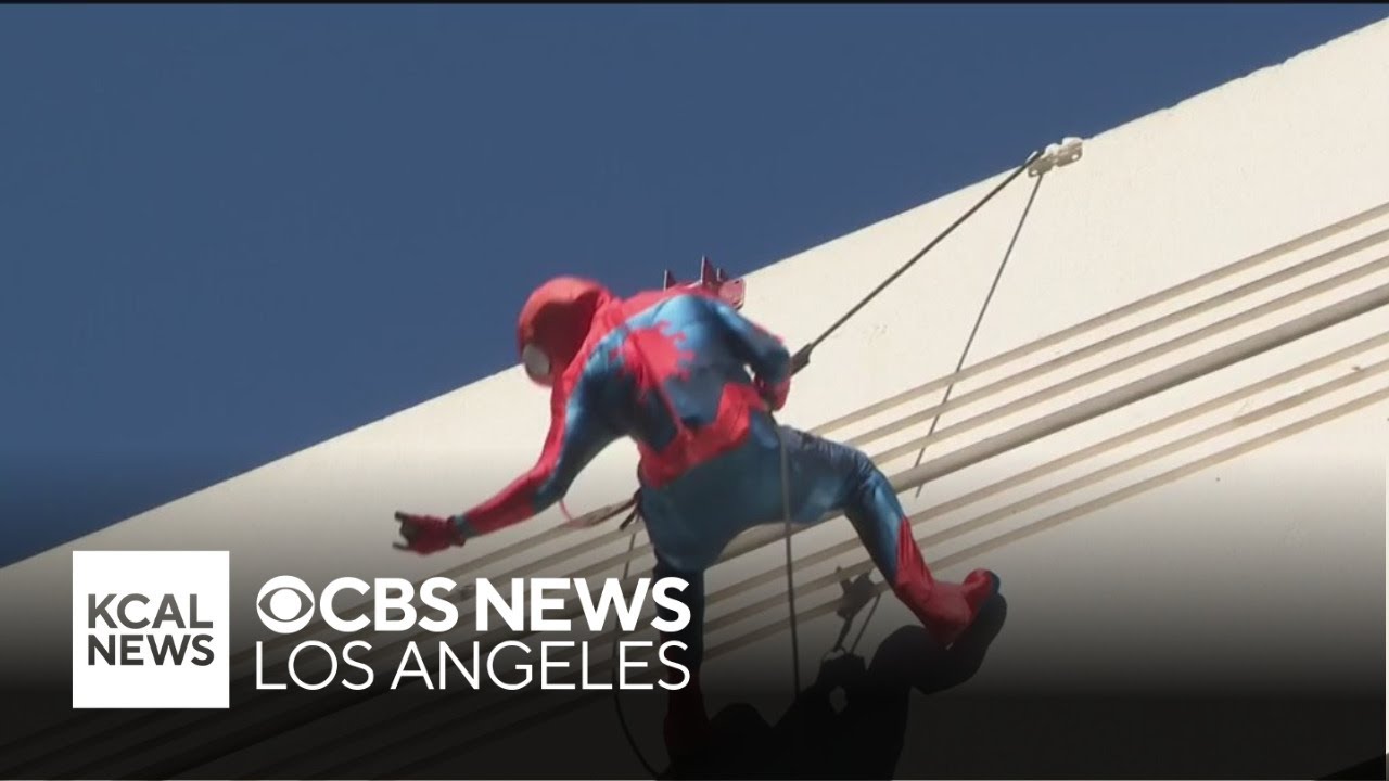 Superheroes surprise kids for Halloween at Children's Hospital of Orange County